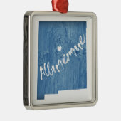 Albuquerque New Mexico Wood Grain Metalen Ornament (Rechts)