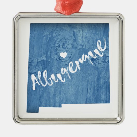 Albuquerque New Mexico Wood Grain Metalen Ornament (Voorkant)