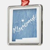 Albuquerque New Mexico Wood Grain Metalen Ornament (Links)