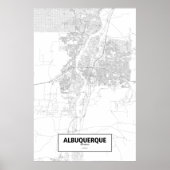 Albuquerque, New Mexico (zwart op wit) Poster (Voorkant)