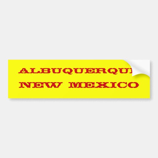 ALBUQUERQUE, NIEUWE MEXICO BUMPERSTICKER (Voorkant)