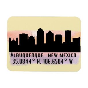 Albuquerque NM City Skyline Magneet
