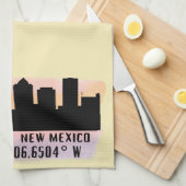 Albuquerque NM City Skyline Theedoek (Quarter Fold)