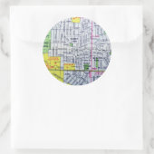 Albuquerque, NM  kaart Ronde Sticker (Tas)