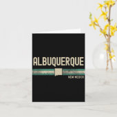 Albuquerque Nm New Mexico Travel &amp; 80s Style  Kaart (Gele Bloem)