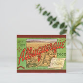 Albuquerque NM Plaza Begroeting Briefkaart (Staand voorkant)