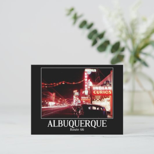 Albuquerque, NM, RTE 66,  Briefkaart (Staand voorkant)