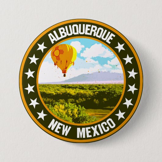 Albuquerque Ronde Button 7,6 Cm (Voorkant)
