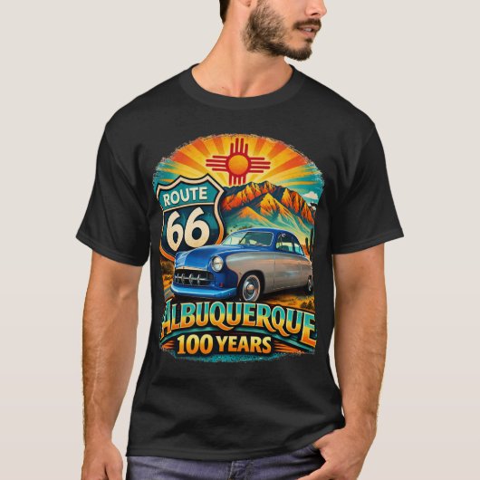 Albuquerque Route 66 Eeuwfeest T-shirt (Voorkant)