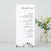 Albuquerque Skyline Modern Huwelijksdiner Menu (Staand voorkant)