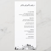 Albuquerque Skyline Modern Huwelijksdiner Menu (Voorkant)