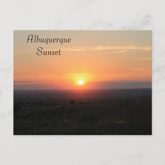 Albuquerque sunset briefkaart (Voorkant)