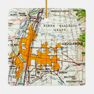 Albuquerque  Topo-kaart Keramisch Ornament