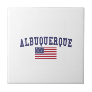 Albuquerque US Flag Tegeltje