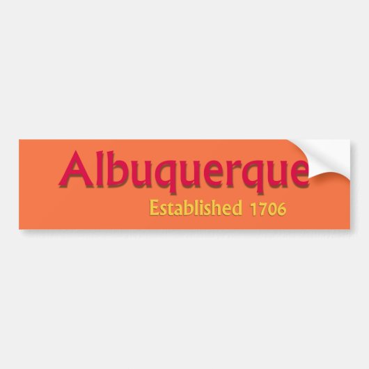 Albuquerque Vaste Bumpersticker (Voorkant)