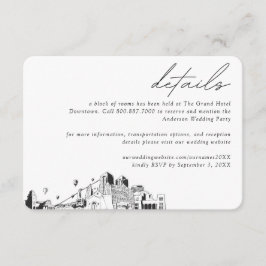 Albuquerque Wedding Hotel Kamer Blok Details Informatiekaartje