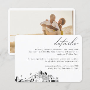 Albuquerque Wedding Hotel Kamer Blok Details Informatiekaartje