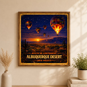 Albuquerque Woestijn New Mexico Eeuwfeest Poster