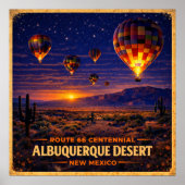 Albuquerque Woestijn New Mexico Eeuwfeest Poster (Voorkant)