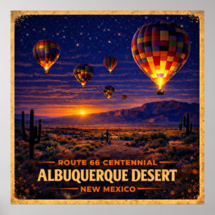 Albuquerque Woestijn New Mexico Eeuwfeest Poster