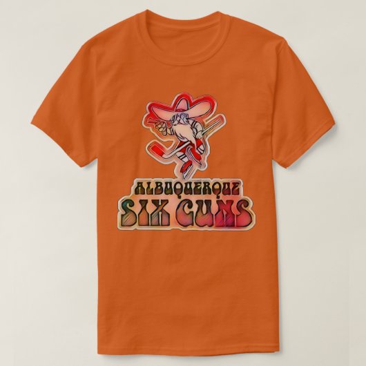Albuquerque Zes Pistolen Hockey T-shirt (Design voorkant)