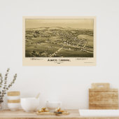 Alburtis en Lockridge, PA Panorama - 1893 Poster (Keuken)