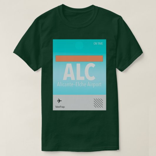 ALC AlicanteElche Airporttag T-shirt (Design voorkant)