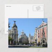 Alcala en Gran Via, Briefkaart Madrid (Voorkant / Achterkant)