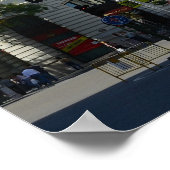 Alcala en Gran Via Street, Madrid Poster (Hoek)