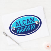 Alcan Highway Ovale Sticker (Envelop)