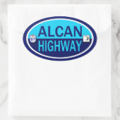 Alcan Highway Ovale Sticker (Tas)