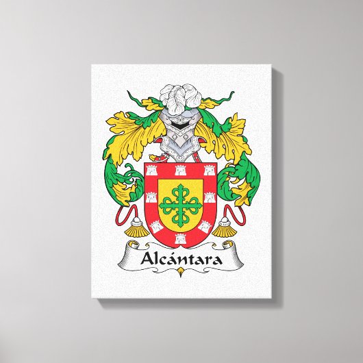 Alcantara Family Crest Canvas Afdruk (Voorkant)