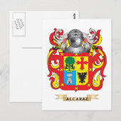 Alcaraz Wapen (Familie Crest) Briefkaart (Voorkant / Achterkant)