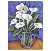 Alcatraces, bloemenschilderij klembord (Achterkant)