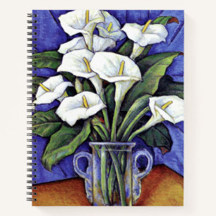 Alcatraces, bloemenschilderij, notitieboek