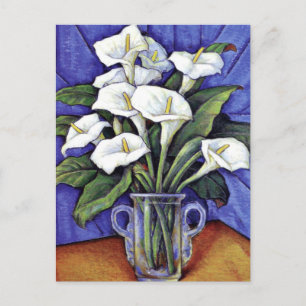 Alcatraces, bloemenschildering in fijnere kunst briefkaart