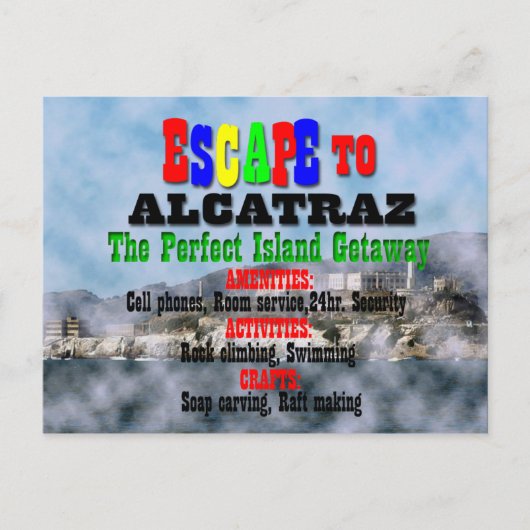 Alcatraz Briefkaart (Voorkant)