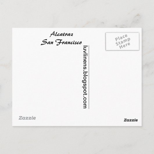 Alcatraz Briefkaart (Achterkant)