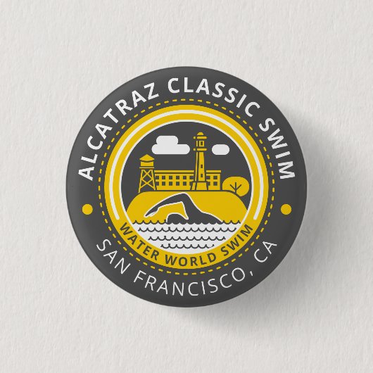 Alcatraz Classic-toets Ronde Button 3,2 Cm (Voorkant)