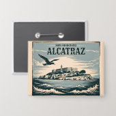 Alcatraz Eiland Gevangenis San Francisco Reis Rert Button (Voorkant / Achterkant)