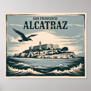 Alcatraz Eiland Gevangenis San Francisco Reis Rert Poster