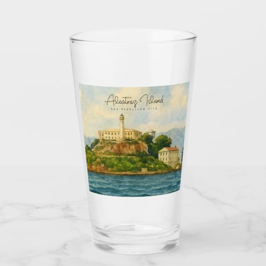 Alcatraz eiland – Reisbestemming San Francisco Glas (Voorkant)