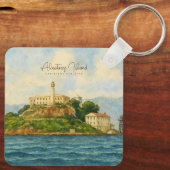 Alcatraz eiland – Reisbestemming San Francisco Sleutelhanger (Achterkant)