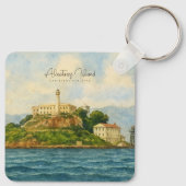 Alcatraz eiland – Reisbestemming San Francisco Sleutelhanger (Achterkant)
