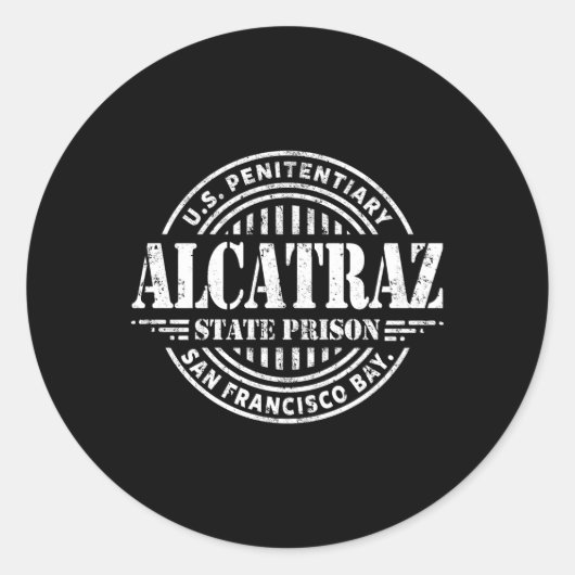 Alcatraz Gevangenis Alcatraz Ronde Sticker (Voorkant)