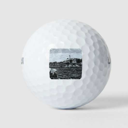Alcatraz gevangenis B&W Golfballen (Voorkant)