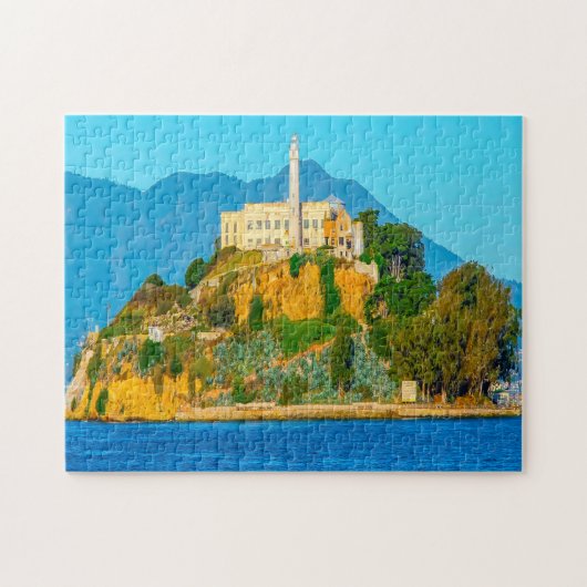 Alcatraz gevangenis Californië. Legpuzzel (Horizontaal)