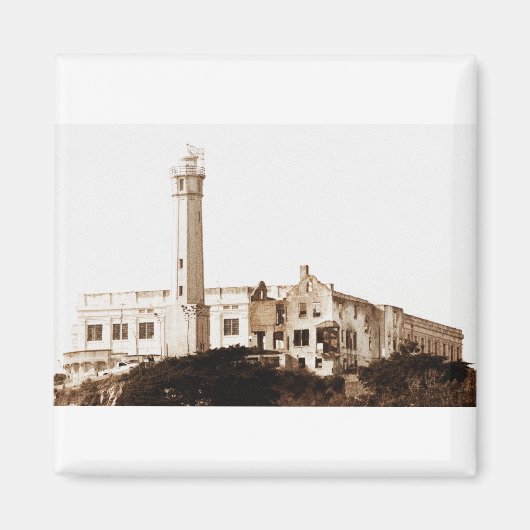 Alcatraz Gevangenis (Sepia Tones) Magneet (Voorkant)