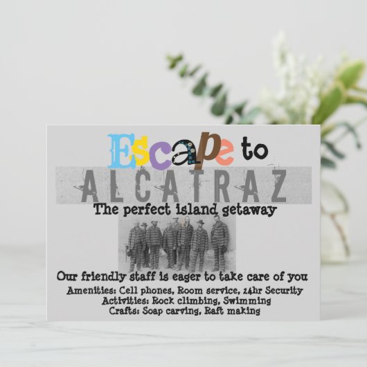 Alcatraz Invitation Kaart (Staand voorkant)