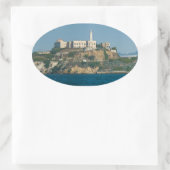 Alcatraz Island Gevangenis in San Francisco Bay Ovale Sticker (Tas)